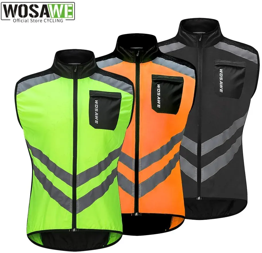 Herren Fahrradweste Hi Viz Gilet Sommer ärmellos reflektierende Fahrradsportbekleidung Weste hohe Sichtbarkeit