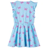 vidaXL Kinderkleid mit Knöpfen Ärmellos Blau 104