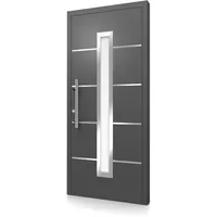 Aluminium-Haustür Moderno M410/P 110 x 210 cm Anthrazit Metallic Anschlag Links