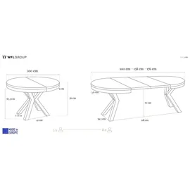WFL GROUP Clara Ø 100 cm braun