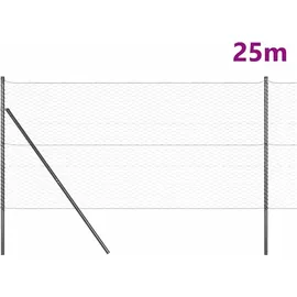vidaXL Zaunpfosten 25 x 120 cm Grau/Stahl