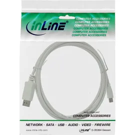 InLine Mini DisplayPort zu DisplayPort Kabel 1,5m Weiß