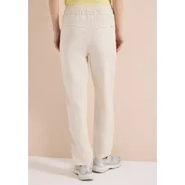 Cecil Damen, Gr. XXL (46), Länge 28, beige macadamia beige), Stoff, 55% Leinen, 45% Viskose. unifarben, loose fit knöchelfrei, Hosen, im Loose Fit