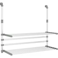 VidaXL Wäschetrockner für Balkon 89x25x(60-95) cm Aluminium