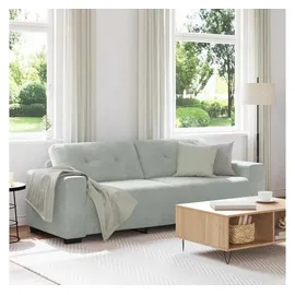 vidaXL 3-Sitzer-Sofa Hellgrau 220x78x80 cm Samt