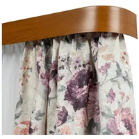 SN DECO GROUP Vorhangschiene SH3, 3-läufig, Fixmaß, mit Bohren, verschraubt, Kunststoff, Set 3-läufig,inkl. Rundbögen, Blende 5 cm, vorgebohrt, Innenlauf weiß 540 cm x 8,7 cm