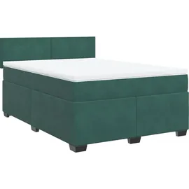 vidaXL Boxspringbett 160 x 200 cm Dunkelgrün