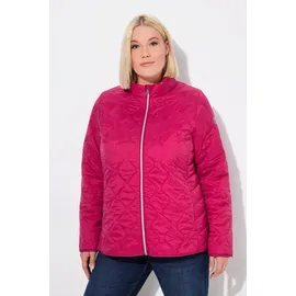 Ulla Popken Damen große Größen Übergrößen Plus Size HYPRAR Leichtstepp-Jacke, Kontrastfutter, wasserabweisend granatpink 46+ 840050530-46+ - 46-48