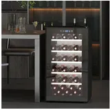 Homcom Weinkühlschrank Getränkekühlschrank mit Glastür, für 41 Standardflaschen á 0,75l,mit Innenbeleuchtung, Schwarz schwarz 45.1 cm x 79.8 cm x 53.8 cm