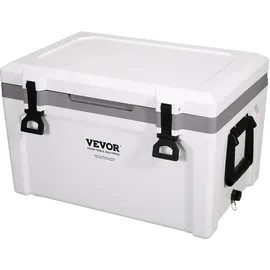 Vevor Passive Kühlbox Eisbox 57,26 L, Isolierte Kühlbox Camping Thermobox 45-50 Dosen, Campingbox Kühlschrank mit einem Korb, Isolierung Kühlbox Tragbar, Eistruhe Cooler Multifunktional