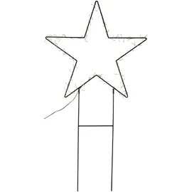 MARELIDA LED Gartenstecker Stern - stehend - H: 115cm - 150 warmweiße LED - inkl. Kabel -...