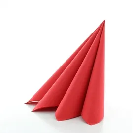 sovie HOME Serviette Rot aus Linclass® Airlaid, 40 x 40 cm, 12 Stück, Unifarben Basic Neutral