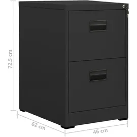vidaXL Aktenschrank 46x62x72,5 cm anthrazit