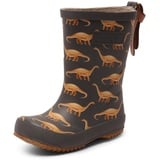 Bisgaard Unisex Kinder Basic Rubber Rain Boot, Camel Dinos, 24 EU Weit