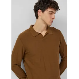 s.Oliver Strickpolo mit Flammgarnstruktur Braun 3XL