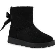 VAN HILL Damen Winter Boots Stiefeletten Bequeme Schuhe 216559 Schwarz, 39 - 39