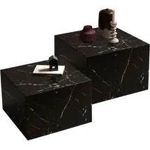SalesFever Couchtisch 2er Set quadratisch, in Marmoroptik