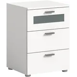INOSIGN Kommode INOSIGN "Onex, Breite 45 cm, mit Glasfront im Schubkasten,vielseitig einsetzbar", weiß, B:45cm H:60cm T:40cm, FSC-zertifizierter Holzwerkstoff, Glas, Sideboards, Kommode, in verschiedenen Farben, Nachttisch, Nachtschrank