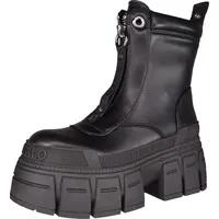 Buffalo Damen Elegante Stiefelette Gospher Zip Vegan 1622350 Schwarz - für