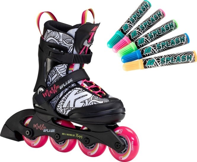 K2 MARLEE SPLASH Kinder Inline Skate black/pink/splash - 35-40