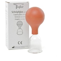 TEQLER Schröpfglas mit Olive und Ball T-420004, Durchmesser: 4,5 cm