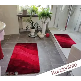 KLEINE WOLKE Badteppich Ocean Granat 120 x 70 cm