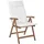 Beliani Amantea Gartenstuhl 54 x 105 x 69 cm dunkelbraun/creme 6 St.