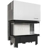 Kratki Kamineinsatz NBC 1000/400 15 kW Ø 200 mit Schiebetür mit Türfeder - Schwarz