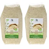 Avitale Ganze Flohsamenschalen aus Indien, 99% Reinheit, reich an Ballaststoffen, Bio-Ware - Verpackt in Deutschland, 2er Pack (1 x 500 g)