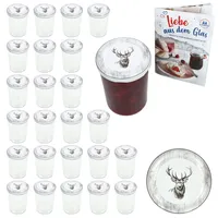 Mambocat 25er Set Sturzglas 435ml Einmachglas + TO-Deckel 82