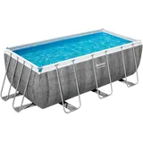 Bestway Power SteelTM Frame Pool Komplett-Set mit Filterpumpe, ca. L 412 x B 201 x L 122 cm