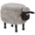 Beliani Bezaubernder Hocker für Kinder in Schaf-form Felloptik mit Stauraum Sheep Stoff Grau Schaf