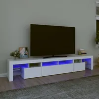 VidaXL TV-Schrank mit LED-Leuchten Weiß 230x36,5x40 cm