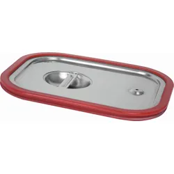 Saro BASIC LINE Rot, Edelstahl Edelstahl Rechteckig Lebensmitteldeckel