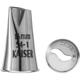 ORIGINAL KAISER Kaiser Rosentülle 16 mm, Spritztülle, Edelstahl rostfrei, falz- und randfrei, Silber