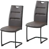 Hti-Living Schwingstuhl DannyP PU Braun