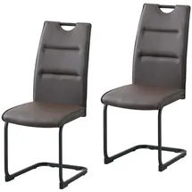 Hti-Living Schwingstuhl DannyP PU Braun