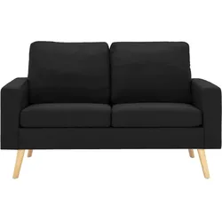 vidaXL 2-Sitzer-Sofa Schwarz Stoff