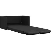 vidaXL Bodensofa, Klappbar Bodenbett Sofa mit Schlaffunktion, Schlafsofa Schlafsessel mit Metallgestell, Klappsofa Sofabett für Wohnzimmer Schlafzimmer, Schwarz Stoff