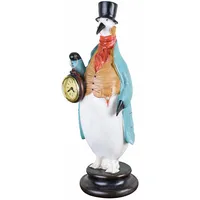 Tischuhr Pinguin Uhrenträger Tierfigur & Taschenuhr Bunt 36cm Vogel TVC078 Palazzo Exklusiv