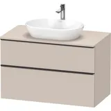 Duravit Waschtischunterschrank 2 Auszüge 100 x 64,4 x 55 cm Schwarz Matt