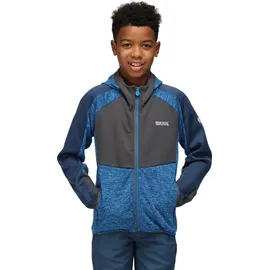 Regatta Strickfleecejacke für Kinder Dissolver VI mit Kapuze, Farbe:Blau, Kinder Größen:140 - 140