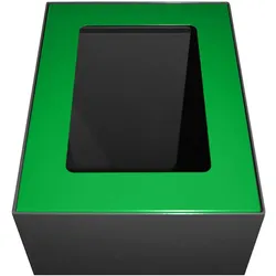 PROREGAL Deckel für modulare Abfalltrennanlage mit 60 Liter | HxBxT 2x25,5x33cm | Grün