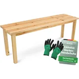 holz4home Kleine Sitzbank 2-3 Sitzplätze  ohne Lehne  braun