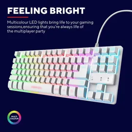 Trust Gaming GXT 833W Thado Tastatur mit TKL-Beleuchtung - Weiß