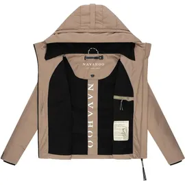 Navahoo Damen Winterjacke mit Fleece-Innenfutter und Kapuze Liebesküken XIV Taupe Grey Gr. S - S
