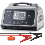 Vevor Autobatterieladegerät 20A Batterieladegerät 6V/12V/24V, Intelligentes Ladegerät für Blei-Säure & Lithium LiFePO4 Batterien, mit 7-Stufen-Ladung Reparaturmodus LCD-Display für Auto Motorrad Boot