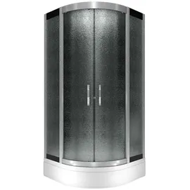 AcquaVapore Duschkabine Dusche D58-53M0 90x90 cm - Schwarz
