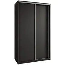 masseno Schwebetürenschrank Nisse 120 x 205 x 60 cm Schwarz