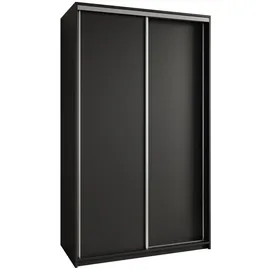 masseno Schwebetürenschrank Nisse 120 x 205 x 60 cm Schwarz